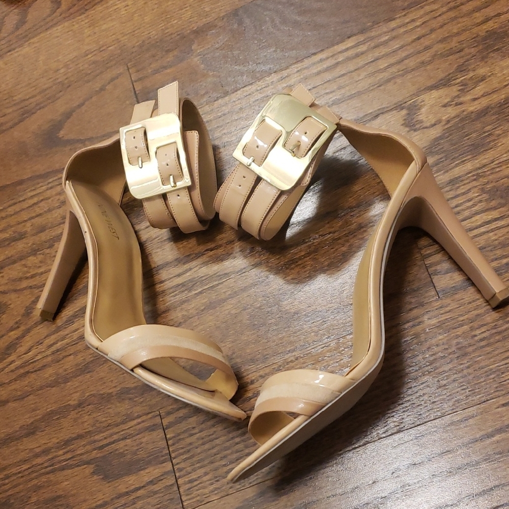Nude Ankle Strap Heels Size 8 Nine West